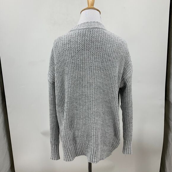 American Eagle Cardigan Womens XS Extra Small Gray Knit Long Sleeve Open Front - Picture 3 of 12